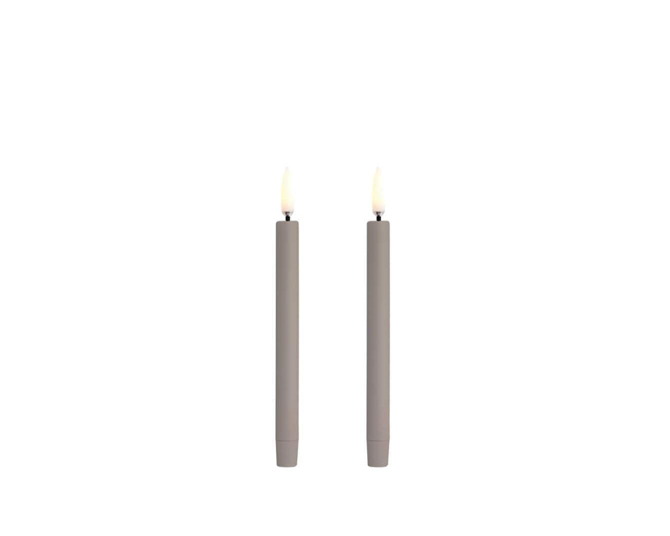 LED mini kronelys, Sandstone - 2 stk